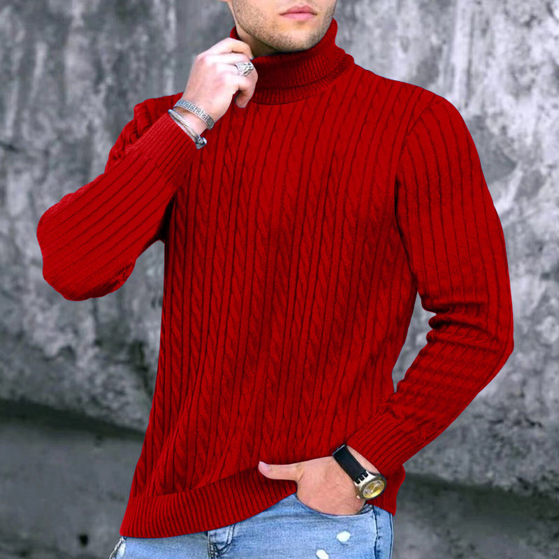 Col roulé homme moderne texturé