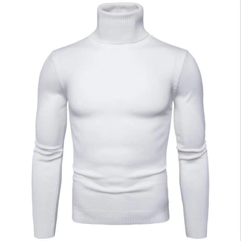 Pull col roulé en coton pour homme Design élégant