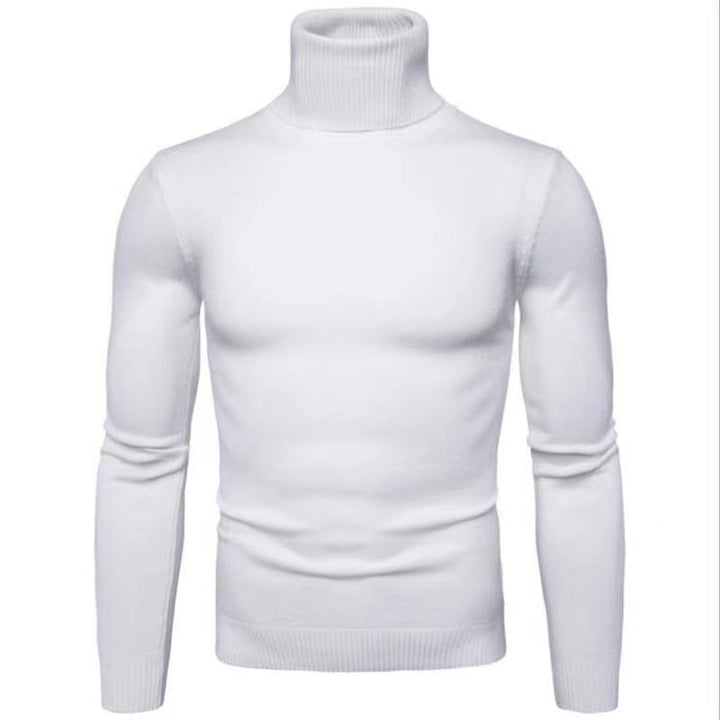 Pull col roulé en coton pour homme Design élégant