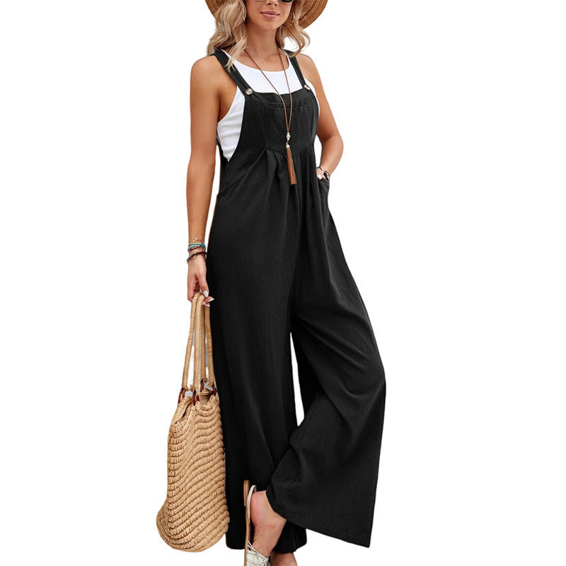 Combinaison Femme Moderne Jambes Larges Réglable