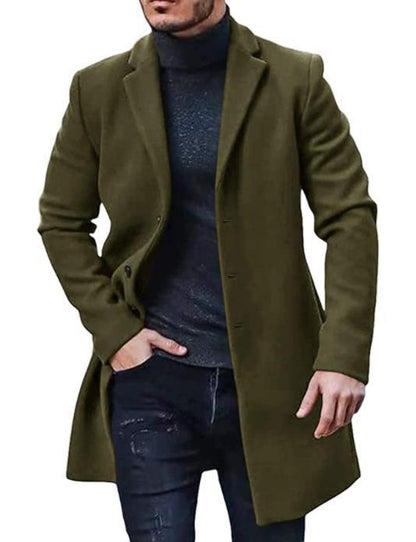 Manteau d'hiver homme élégant classique noir