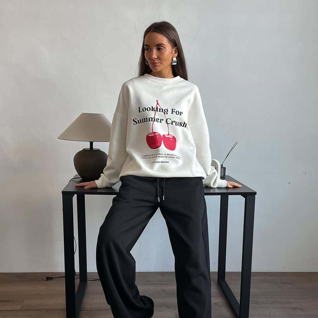 Grands sweat-shirts à imprimé graphique coupe oversize