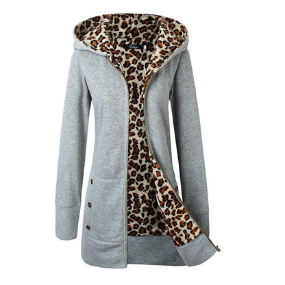 Cardigan femme imprimé léopard Doublure style tendance