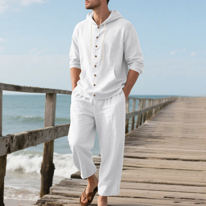 Ensemble de sport pour hommes comprenant un sweat à capuche et un pantalon de jogging
