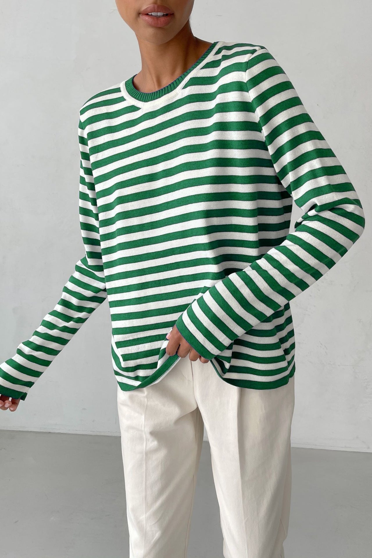 Pull rayé élégant pour femme