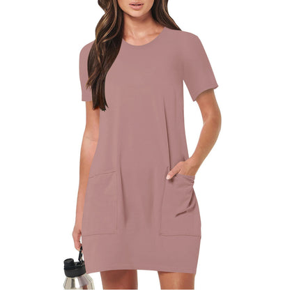 Robe d'été légère pour femme avec poches