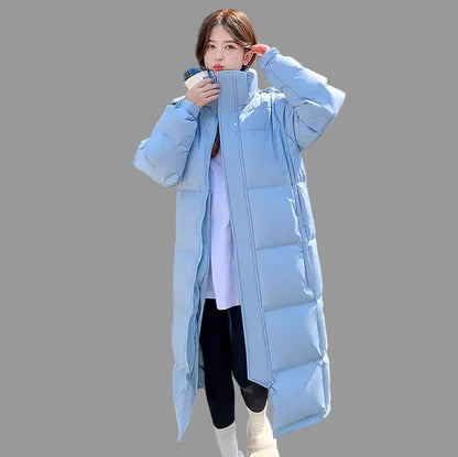 Robe d'hiver chaude veste longue matelassée pour femme