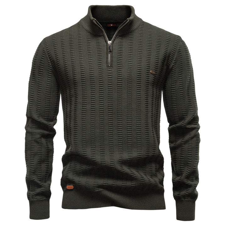 Pull pour homme structuré demi-zip design moderne