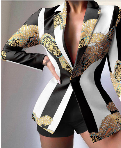 Robe élégante Imprimé léopard Cintrée Chic