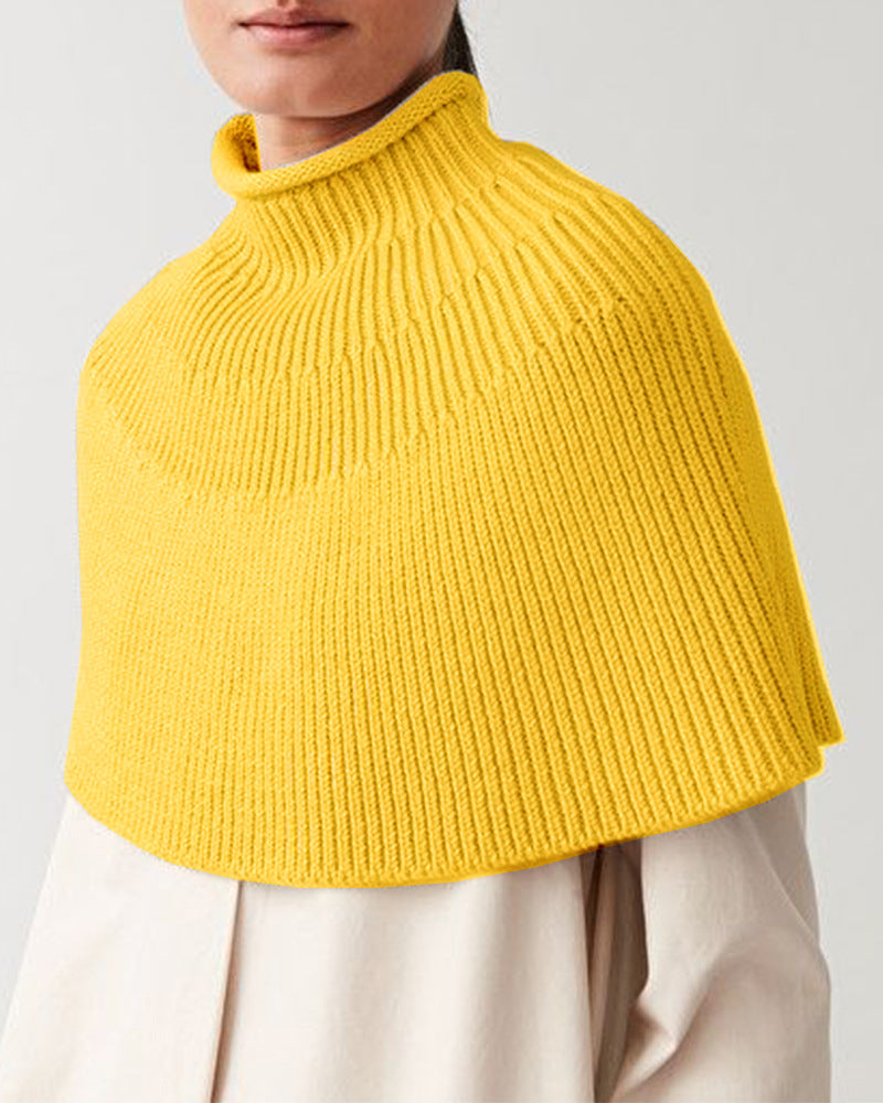 Cape en tricot femme Design élégant Col montant