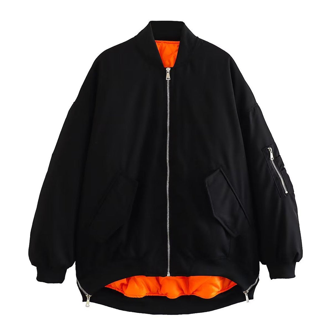 Bomber blouson femme sportif décontracté avec poches