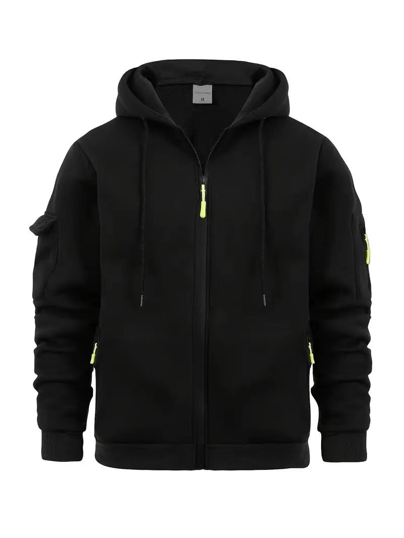 Veste d'extérieur pour homme Pratique Fermeture éclair Poches