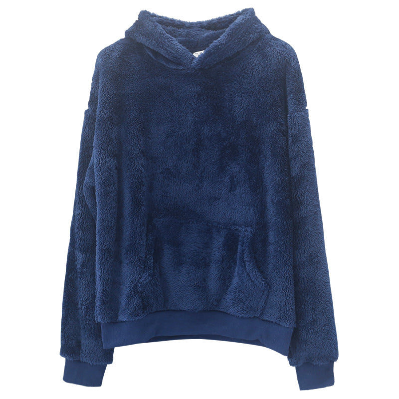 Pull polaire doux pour femme avec capuche