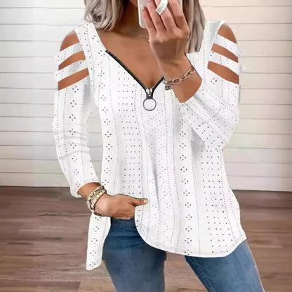 Débardeur femme avec manches cut-out et décolleté en V profond