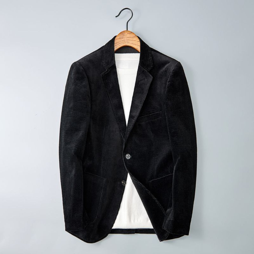 Veste en velours côtelé tendance au design décontracté chic
