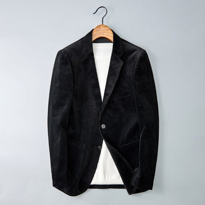 Veste en velours côtelé tendance au design décontracté chic
