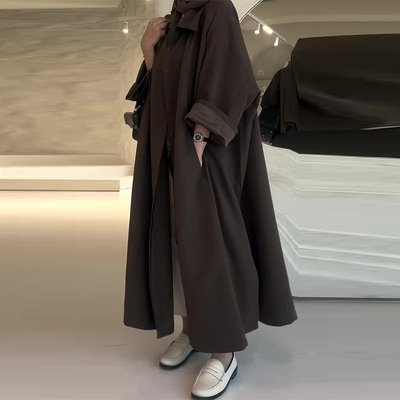 Longue Robe Oversize Chaude d'Hiver pour Femme