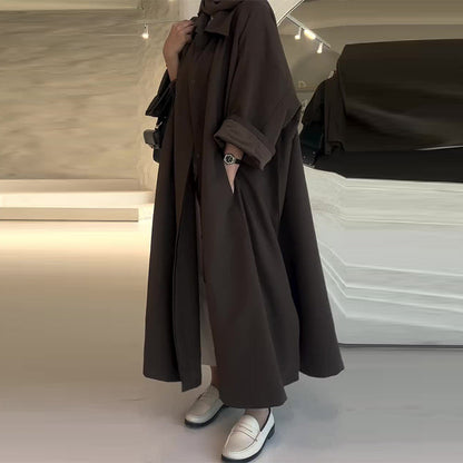Longue Robe Oversize Chaude d'Hiver pour Femme