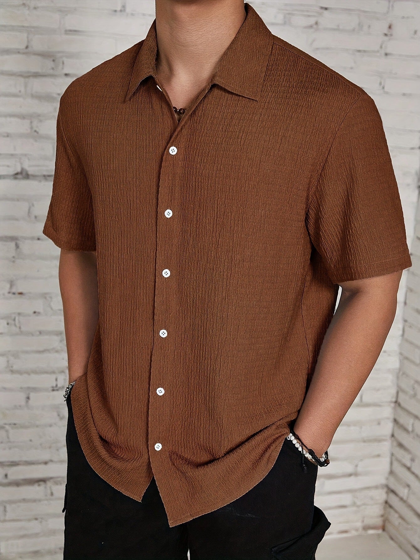 Chemise d'été moderne à manches courtes pour homme