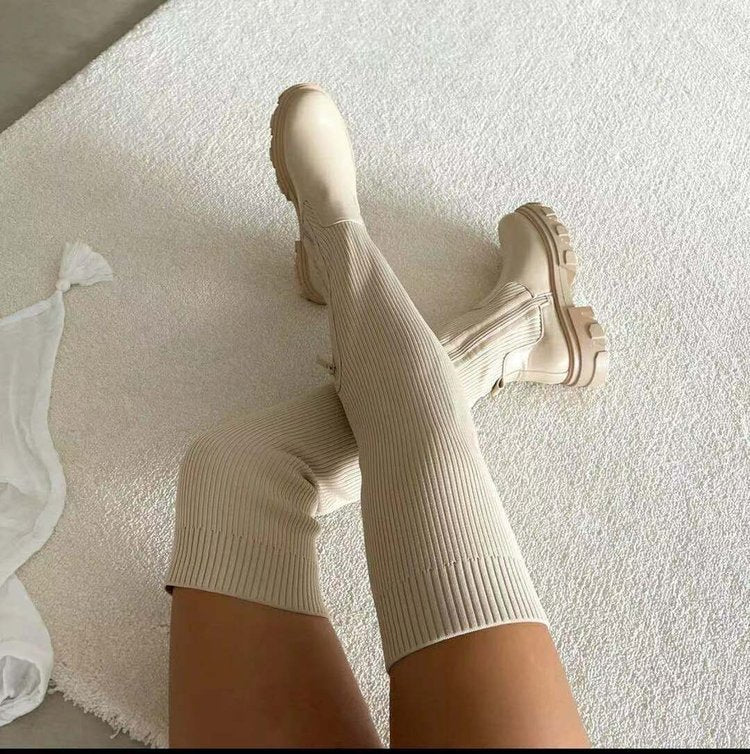 Bottes d'hiver longues chaudes pour femme
