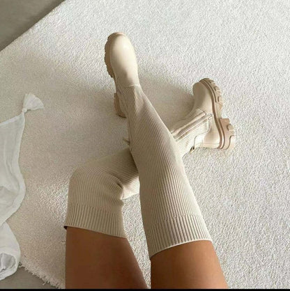 Bottes d'hiver longues chaudes pour femme