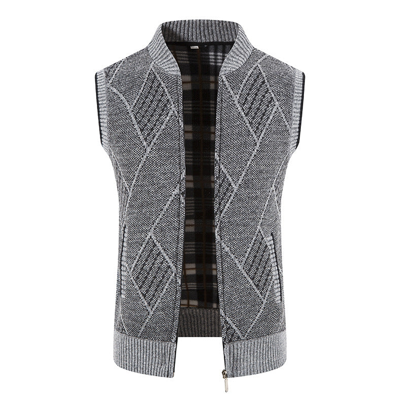 Gilet en maille homme motif losanges moderne design élégant