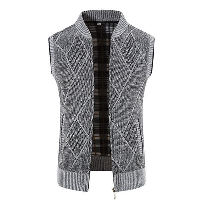 Gilet en maille homme motif losanges moderne design élégant