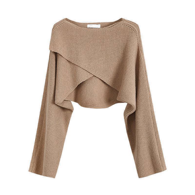 Pull femme décontracté asymétrique texturé