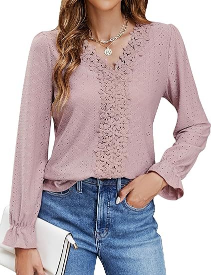 Chemisier élégant pour femme à fleurs et col en V