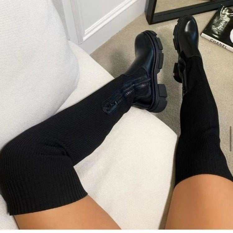 Bottes d'hiver longues chaudes pour femme