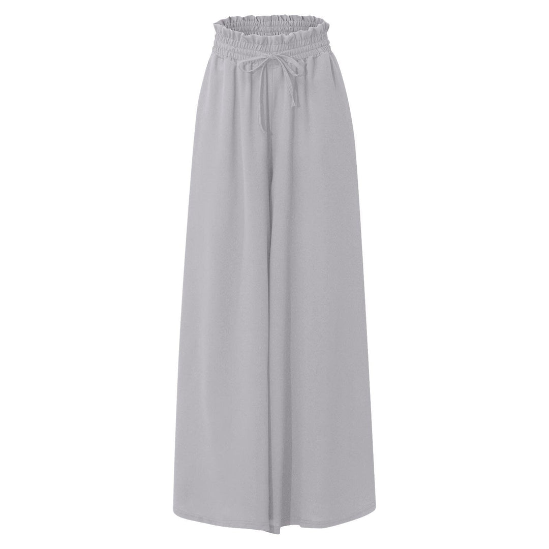 Pantalon Femme Élégant Ample avec Taille Élastique et Poches