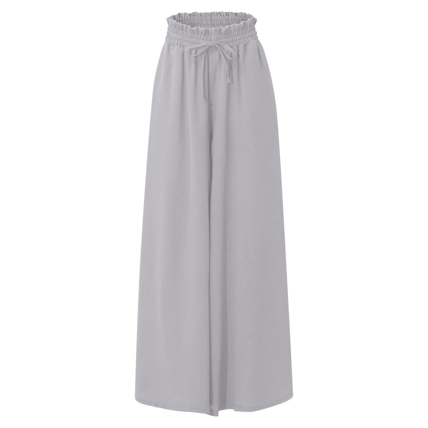 Pantalon Femme Élégant Ample avec Taille Élastique et Poches