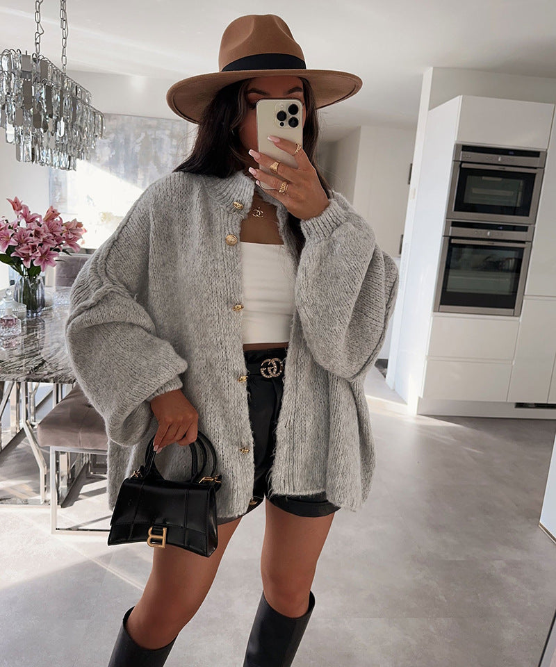 Gilet tricoté femme confortable oversized