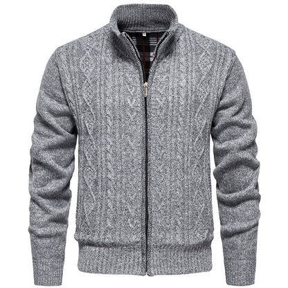 Cardigan homme col montant zippé sportif