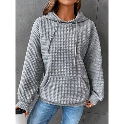 Pull col montant en maille gaufrée avec poche