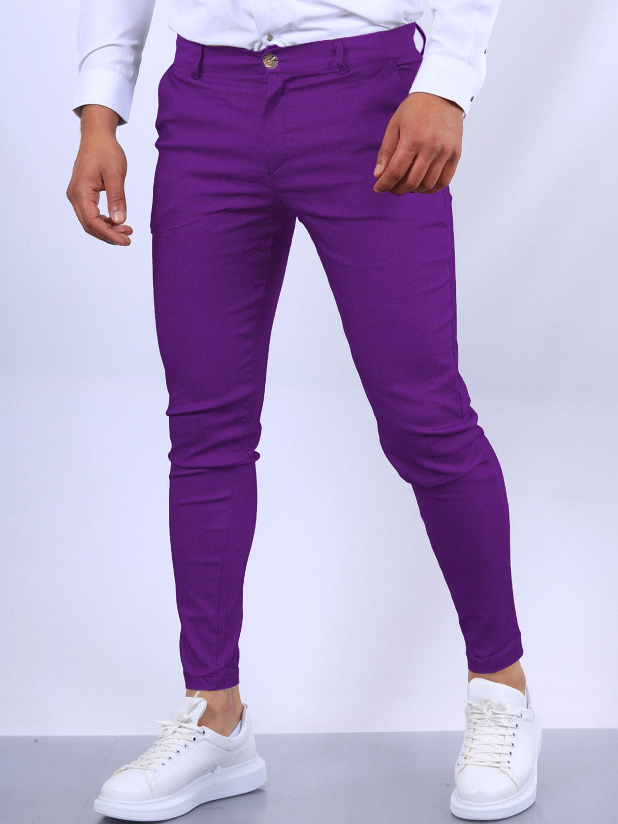 Pantalon Chino Homme Slim Fit Élégant Confortable