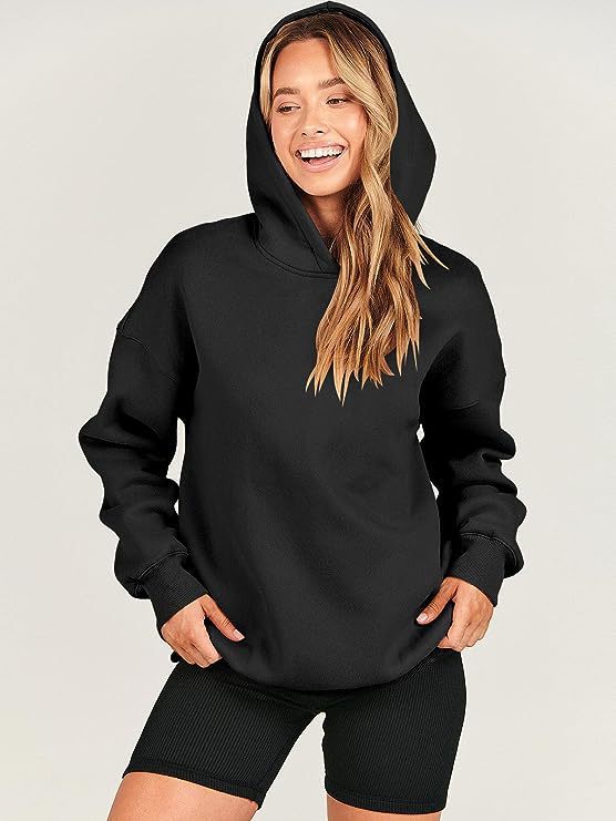 Sweat-shirt à capuche oversize décontracté grandes tailles pour femmes