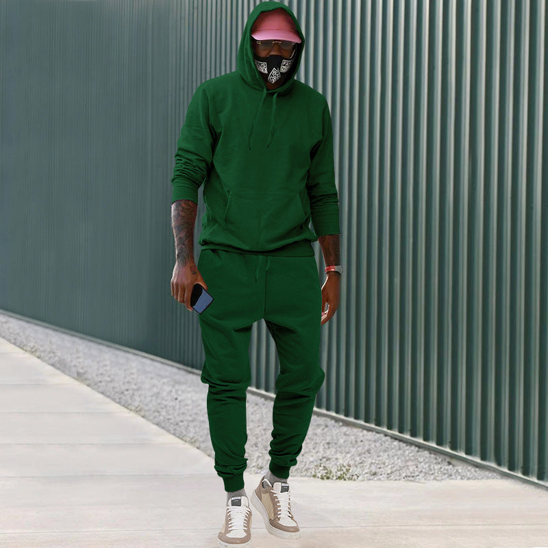 Survêtement de sport pour hommes, sweat à capuche, jogging, confortable