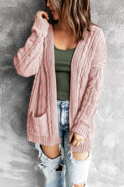 Gilet en maille pour femme avec manches oversize et poches plaquées