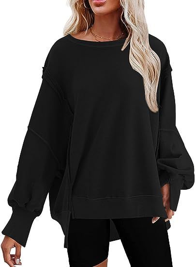 Sweat-shirt Femme Décontracté Confortable avec Fentes