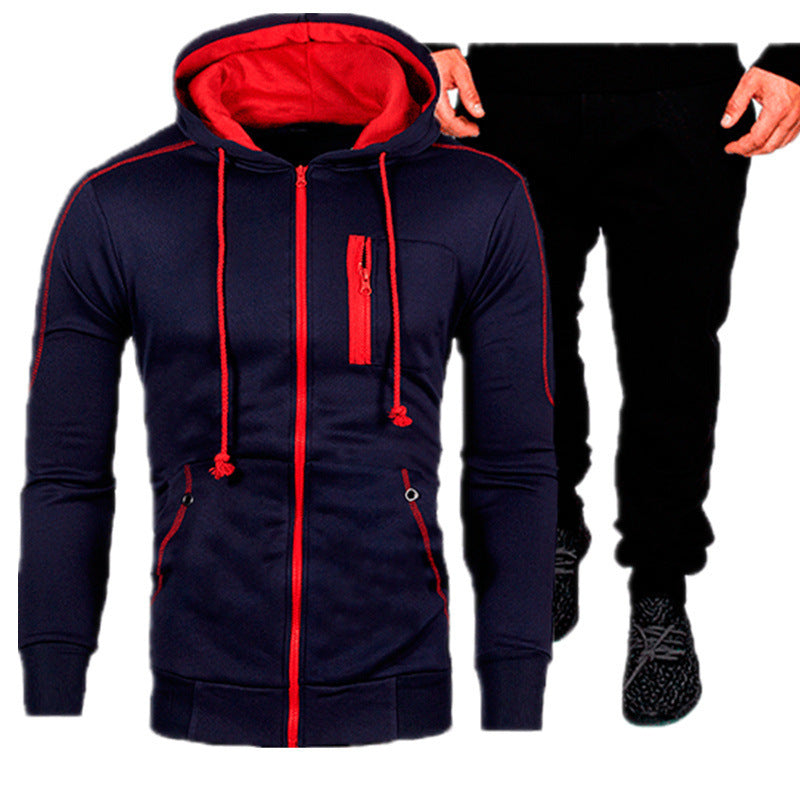 Ensemble survêtement homme : veste à capuche et pantalon de jogging