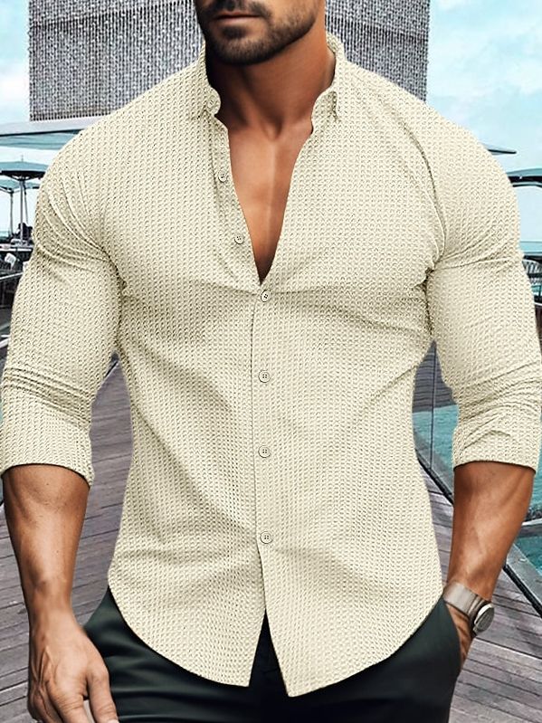Herren Hemd Elegant Strukturiert Modern Style - IdealeKleiden