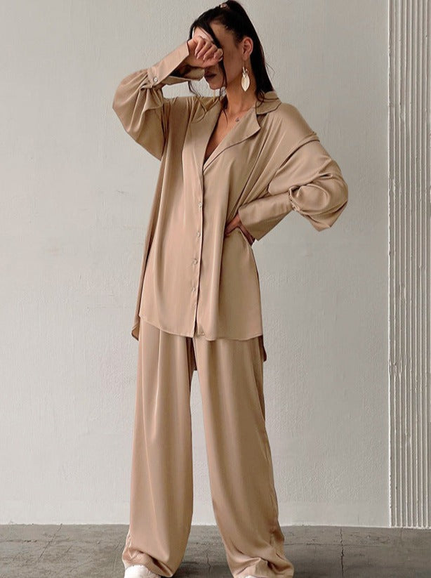 Ensemble de pyjama pour femme avec pantalon large