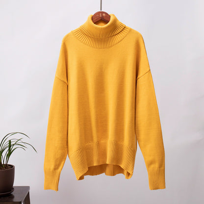 Pull-over tricoté pour femme Confortable Chaud Bord-côtes