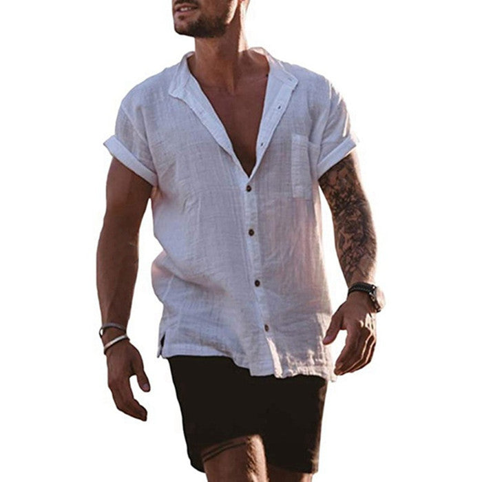 Chemise en lin homme confortable pour l'été