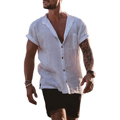 Chemise en lin homme confortable pour l'été