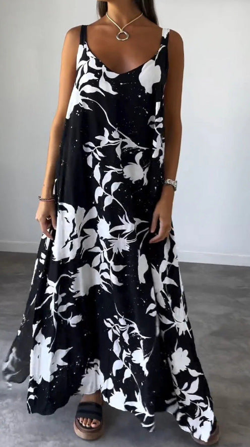 Robe longue fleurie élégante pour femme
