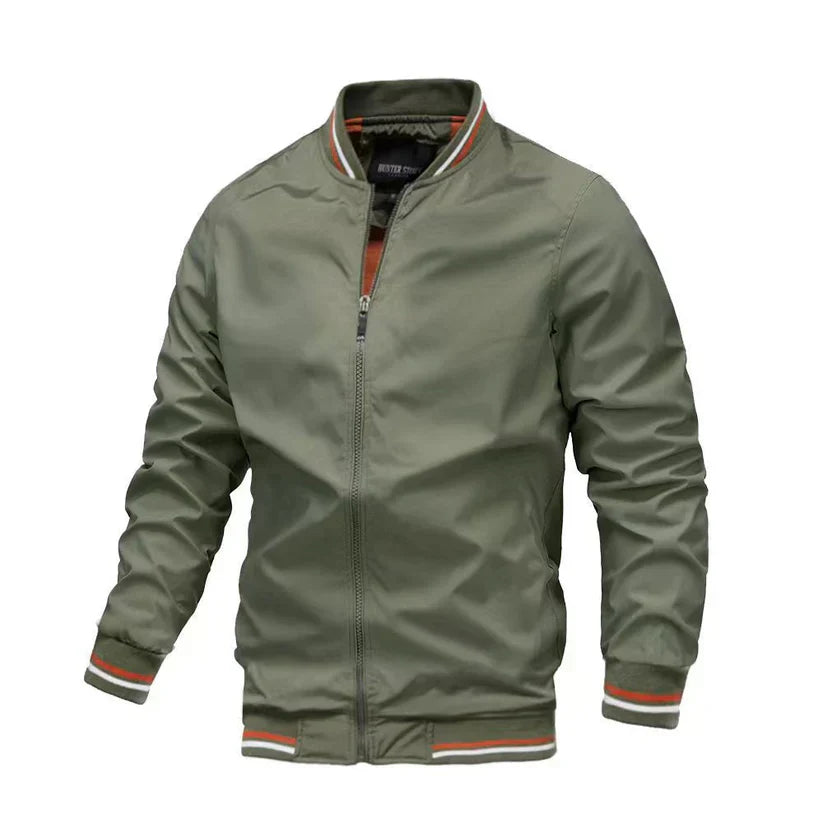 Parka moderne slim fit à col montant et fermeture éclair