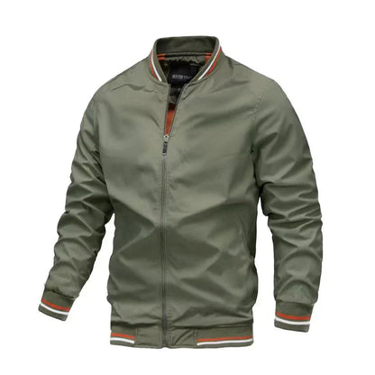 Parka moderne slim fit à col montant et fermeture éclair