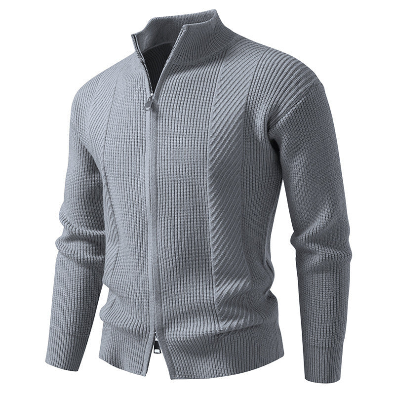 Gilet homme moderne col montant fermeture éclair